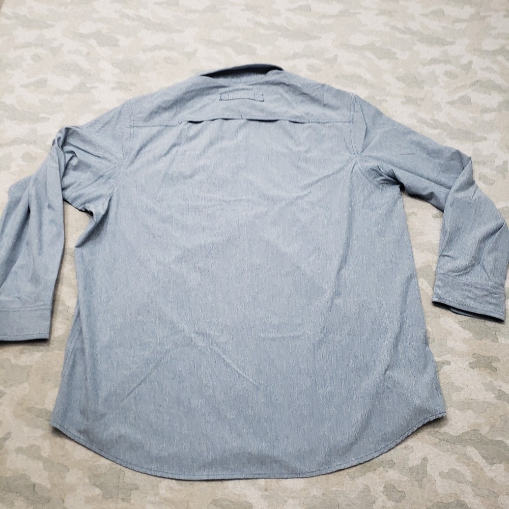 Duluth Trading Co Shirt Mens XL Blue Pockets Long Sleeve Button-Up - Picture 6 of 9